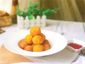 这些自制的没有肉肉的丸子,味道超级赞哦!